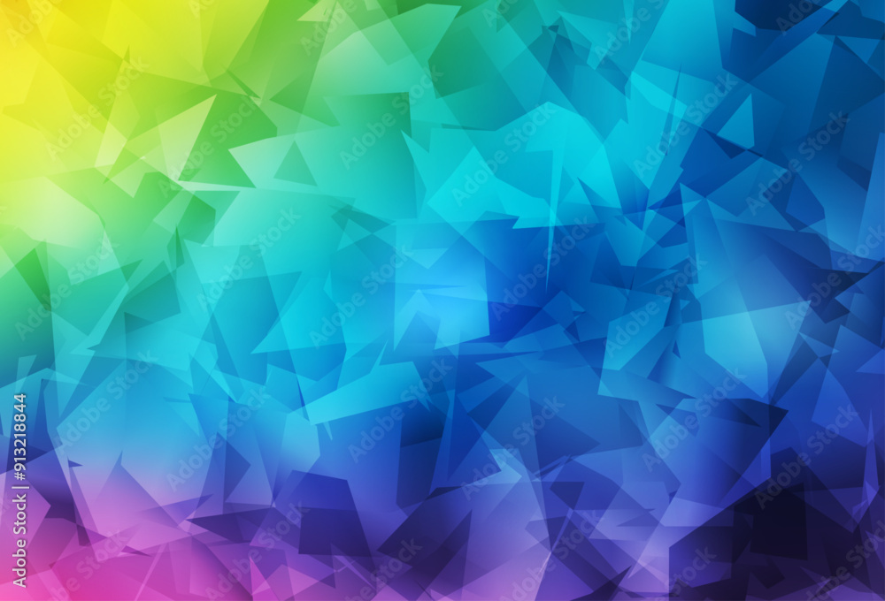 Obraz premium Light Multicolor vector triangle mosaic template.
