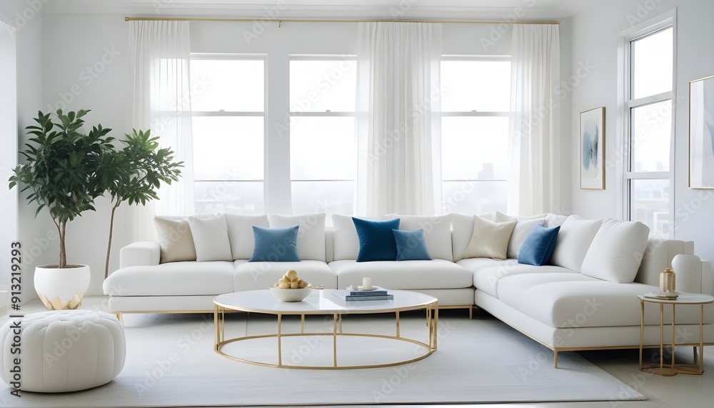 Photo interior modern design room 3d illustration Photo interior modern design room 3d illustration