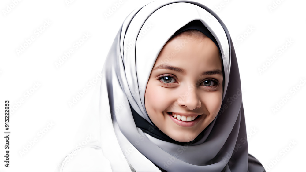 Radiant Smile: Young Girl in Hijab - AI Generated transparent PNG Radiant Smile: Young Girl in Hijab - AI Generated transparent PNG