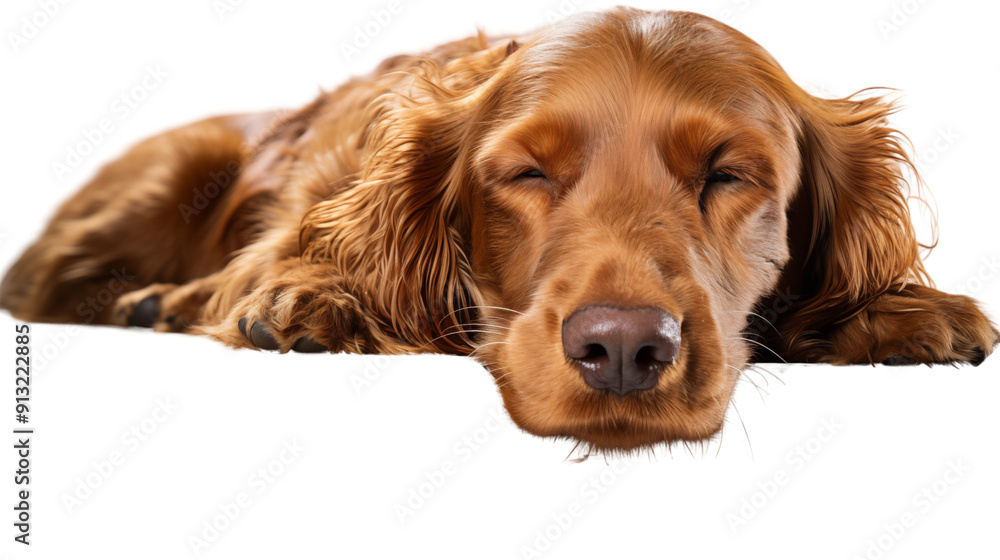 sleeping english cocker transparent background. sleeping english cocker transparent background.