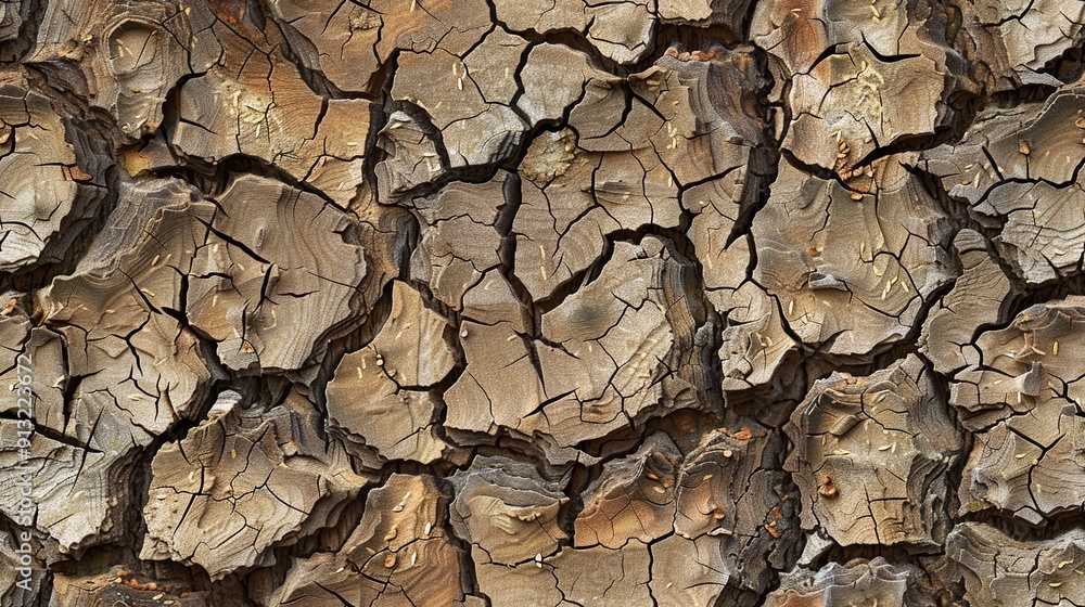 Tile of a cracked bark of a oak tree Tile of a cracked bark of a oak tree