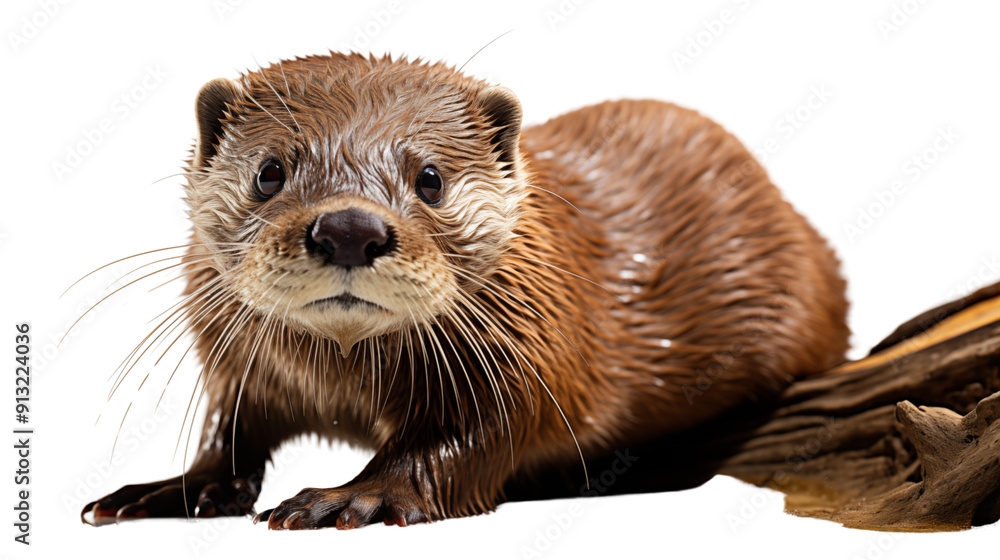 Small-clawed Otter isolated transparent background. Small-clawed Otter isolated transparent background.