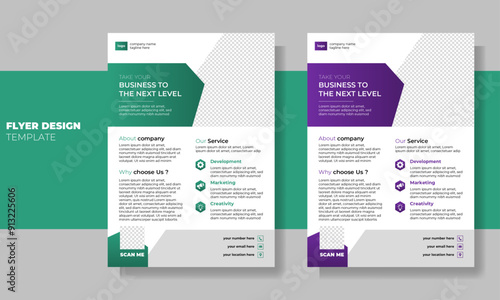 Corporate business flyer template concept for business company