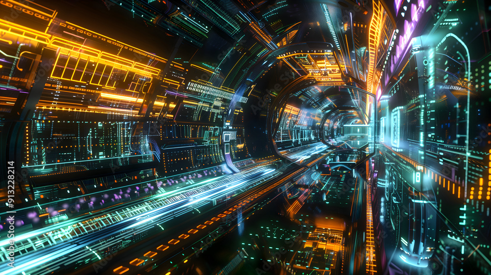 3d render of surreal cyber city speed tunnel funnel based on futuristic cubes rectangle boxes with speed lines on the sides 3d render of surreal cyber city speed tunnel funnel based on futuristic cubes rectangle boxes with speed lines on the sides
