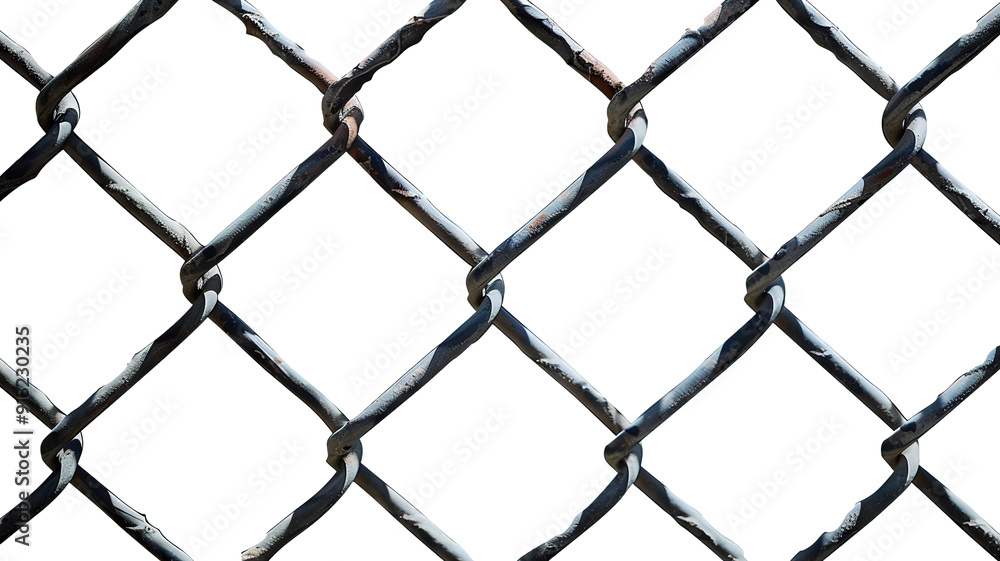 Chain link fence, cut out Chain link fence, cut out