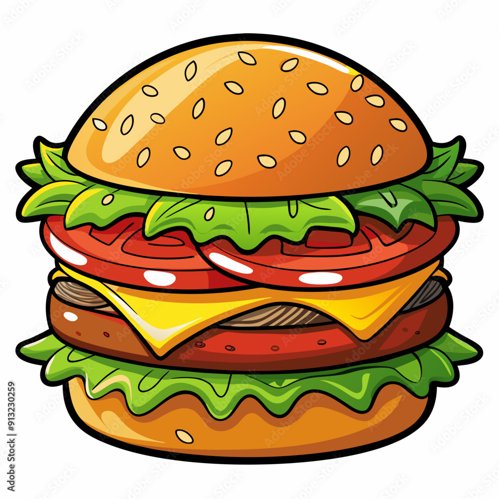 Juicy cheeseburger with cheddar and red onion, brioche bun with sesame seeds. Juicy cheeseburger with cheddar and red onion, brioche bun with sesame seeds.