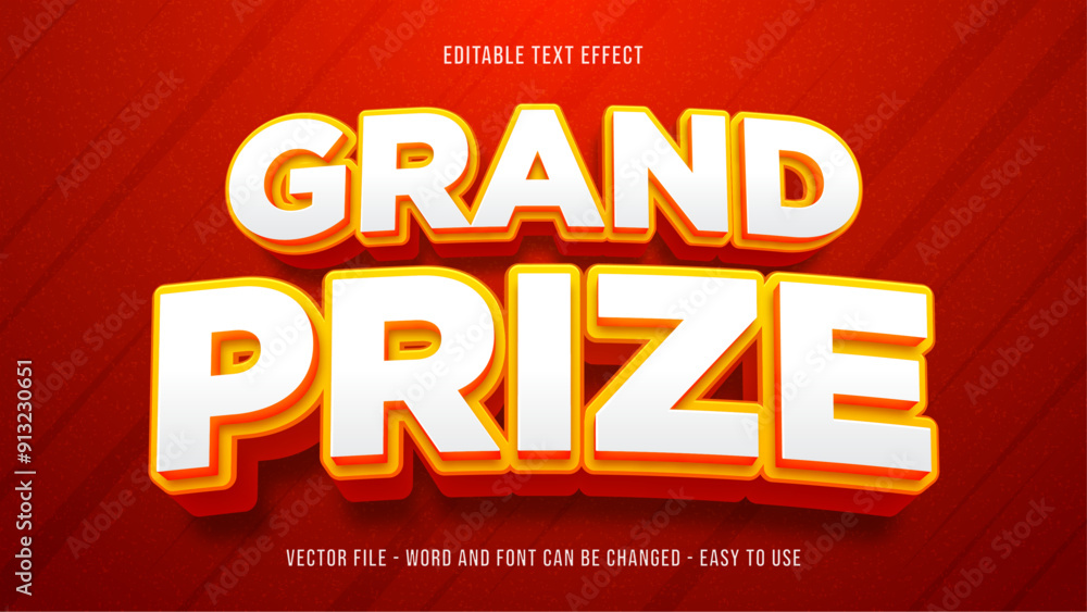 Editable grand prize theme text effect, discount text style effect Editable grand prize theme text effect, discount text style effect