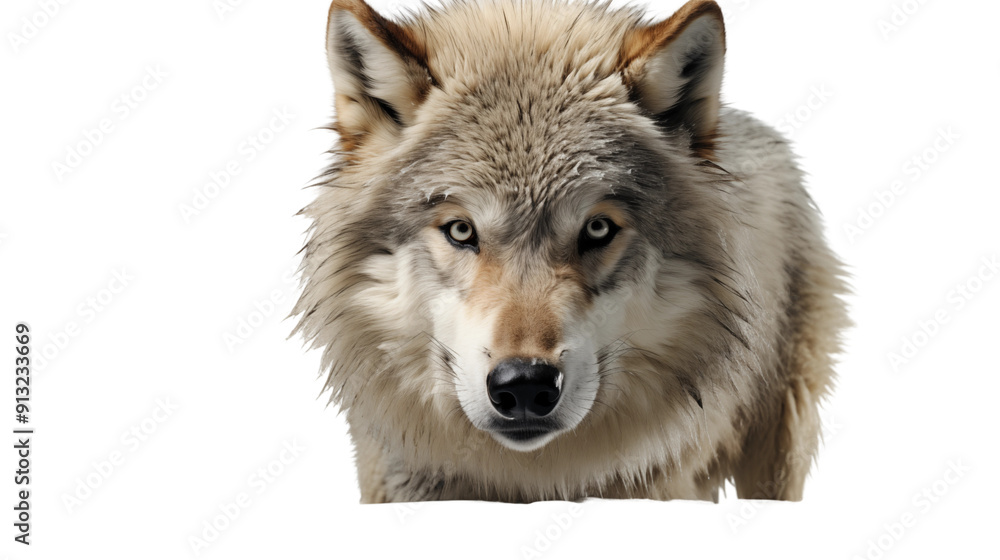 Obraz premium Wolf isolated transparent background.