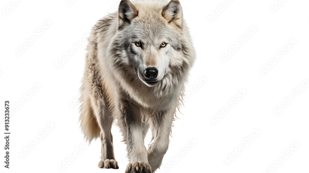 Obraz premium Wild wolf transparent background.