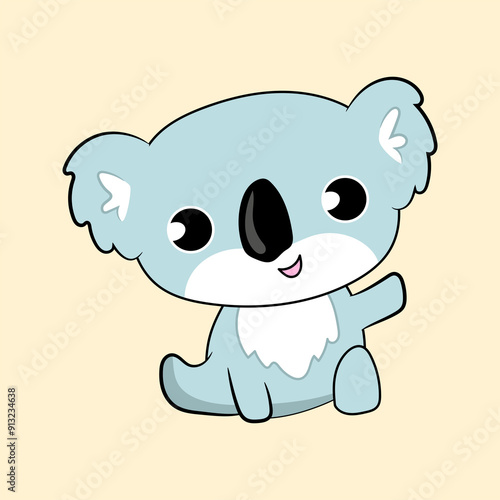 Canvas Print cute baby koala smile print design