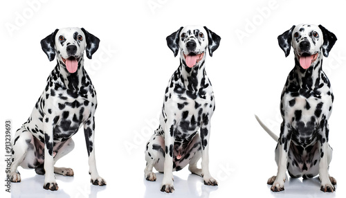  Happy Dalmatian Dog Collection (Portrait, Sitting, Standing) – A collection of happy Da_1(173) photo