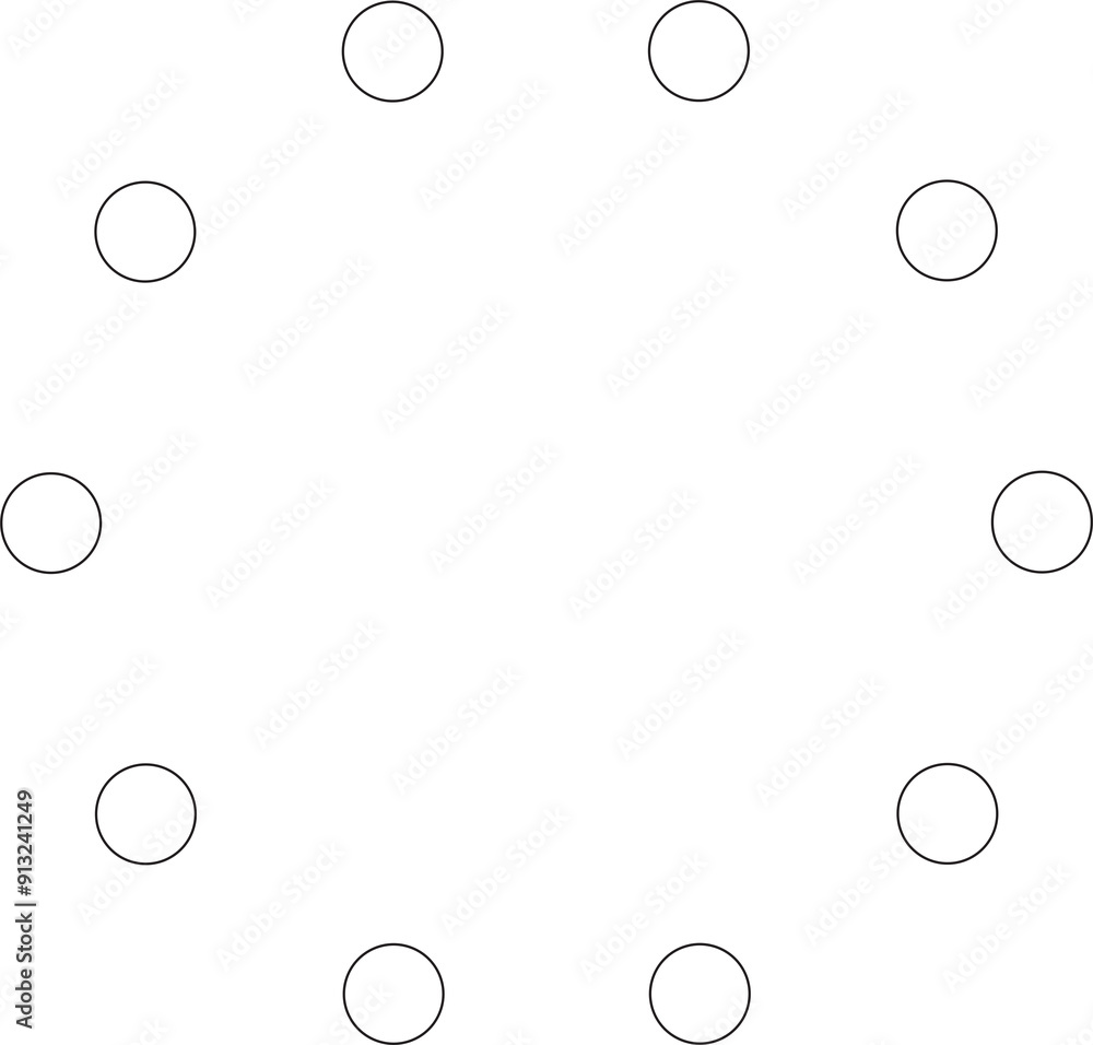 Circle round frame. Dot border line pattern Circle round frame. Dot border line pattern