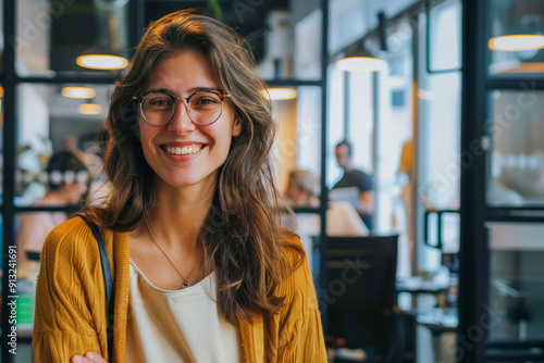 Young caucasian woman smiling 