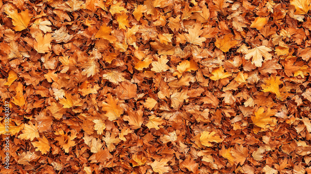 Background featuring a texture of yellow and orange foliage, with overlapping autumn leaves creating warm pattern, capturing essence and beauty of fall Background featuring a texture of yellow and orange foliage, with overlapping autumn leaves creating warm pattern, capturing essence and beauty of fall