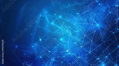 Abstract digital network with glowing connections and nodes, representing technological innovation and data exchange.