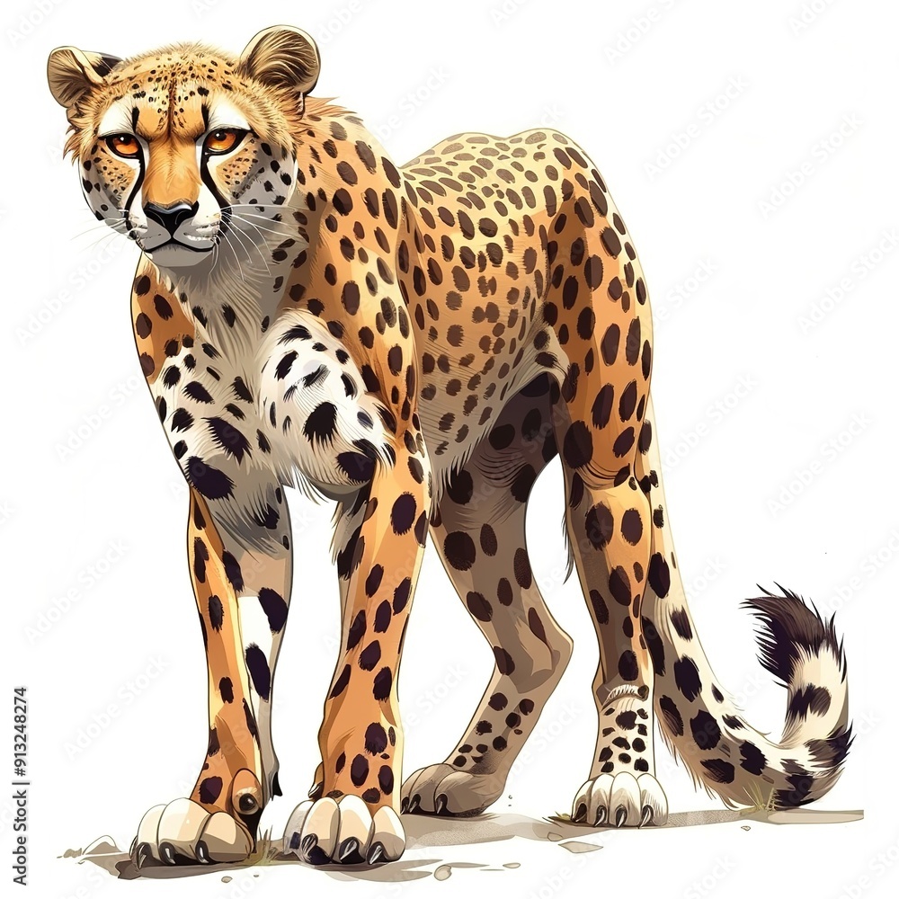 Cheetah Light element fantasy cartoon isolated whitebackground 16:9 Cheetah Light element fantasy cartoon isolated whitebackground 16:9
