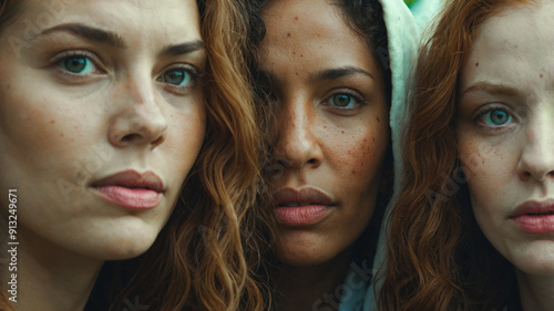 portrait of three women