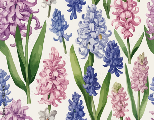 Garden hyacinth | Redoute Flower Illustration