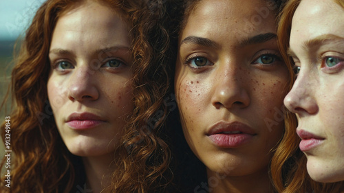 portrait of three women