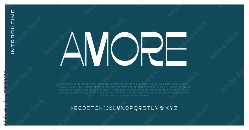 Amore elegant and luxury font alphabet vector set Amore elegant and luxury font alphabet vector set