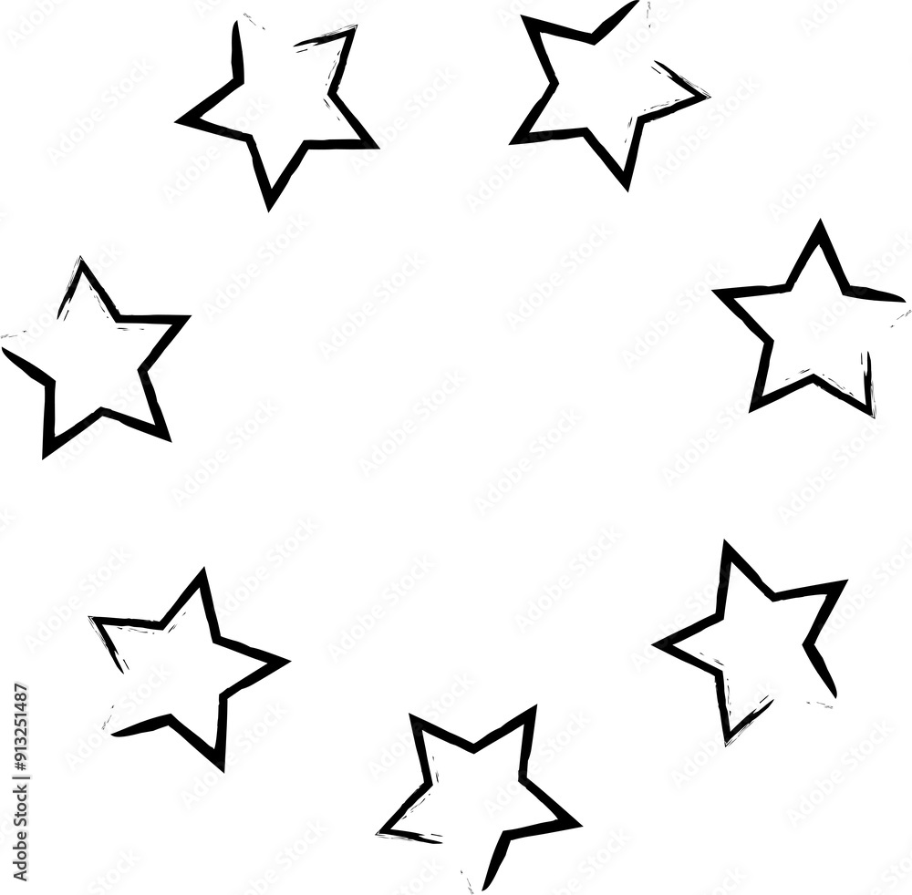 Hand drawn ink stars, icon, symbol, logo. Doodle sketchy brush style Hand drawn ink stars, icon, symbol, logo. Doodle sketchy brush style