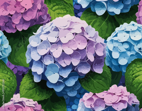 Hydrangea | Redoubt Flower Illustration
