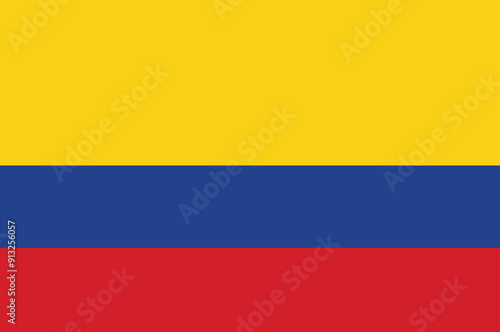 National flag of Colombia. Colombian flag. Vector Illustration.