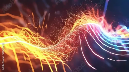 Wallpaper Mural Energy Wave Animation Torontodigital.ca