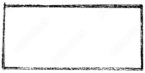 Chalk or crayon hand drawing frame. Grunge rectangle or square shape. Stock illustration for design template social media files, print and photo materials.