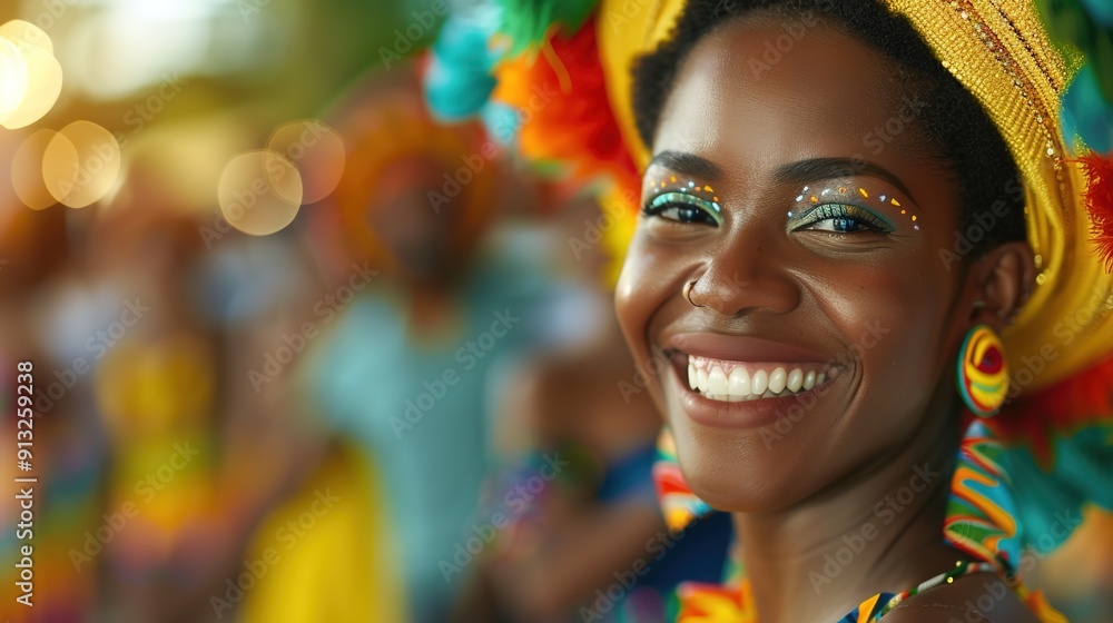 Energetic Brazilian Woman Dancing Samba at Carnival - Celebrating Ethnic Festivities with Vibrant Flair Energetic Brazilian Woman Dancing Samba at Carnival - Celebrating Ethnic Festivities with Vibrant Flair