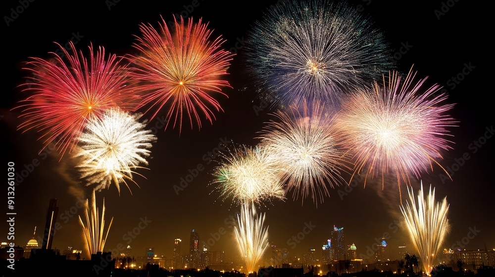fireworks in the sky New Years eve fireworks in the sky New Years eve