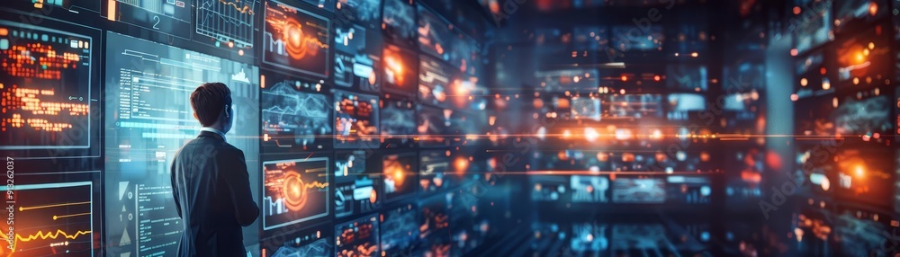 Virtual interview setup, candidate on screen, leadership panel assessing, bright lighting, grid view, modern and high-tech, detailed and clear Virtual interview setup, candidate on screen, leadership panel assessing, bright lighting, grid view, modern and high-tech, detailed and clear
