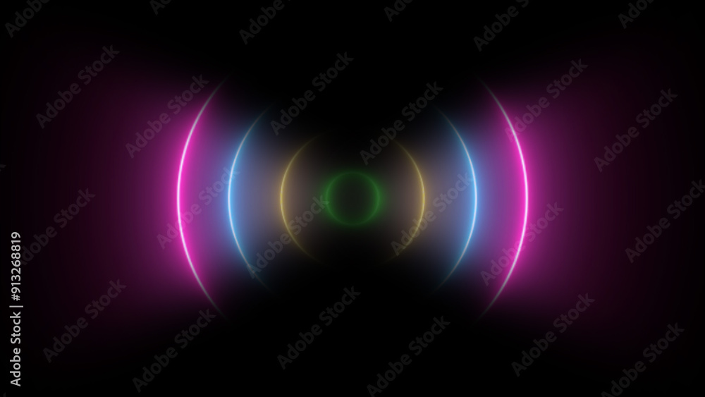 Abstract neon radio waves. Wave diffusion alpha channel. Abstract neon radio waves. Wave diffusion alpha channel.