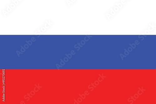 National flag of Russia. Russian flag. Vector illustration. 