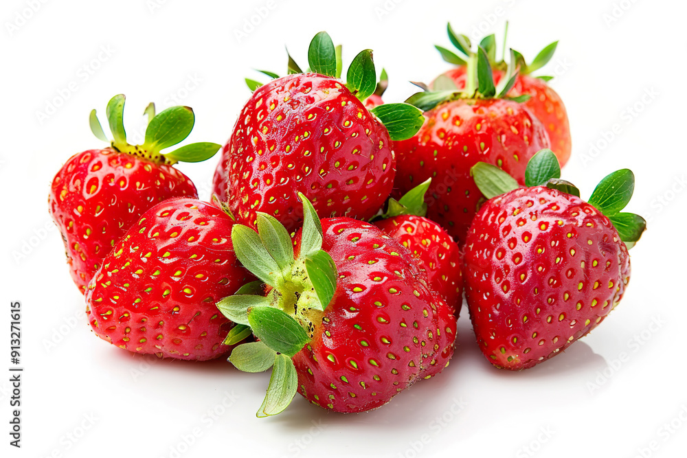 A close up of a bunch of red strawberries. generative ai. A close up of a bunch of red strawberries. generative ai.