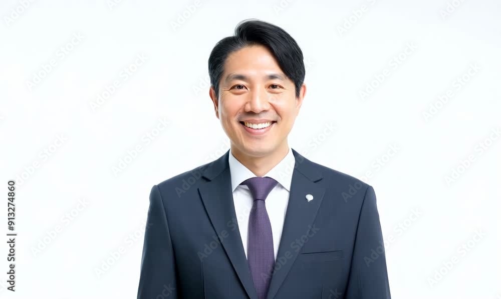 Portrait of a smiling asian business man on white background. Portrait of a smiling asian business man on white background.