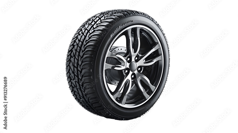 Car tire with alurim on free On isolated transparent PNG background.
Car tire with alurim on free On isolated transparent PNG background.