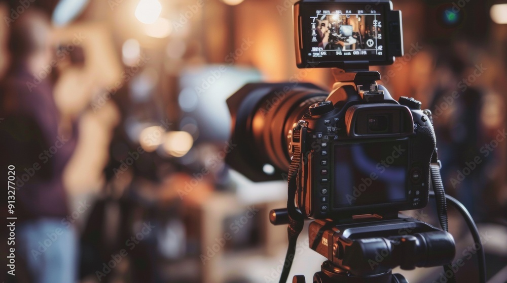 Professional Camera on Set During Filming Professional Camera on Set During Filming