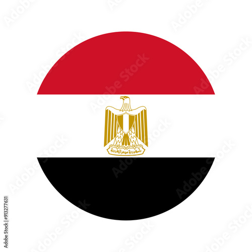 Round Egypt flag icon