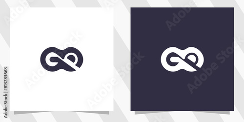 letter gp pg logo design vector