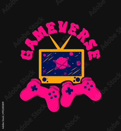 Gaming Vintage Design For t-shirt Print, hoodie, streetwear, poster, and other