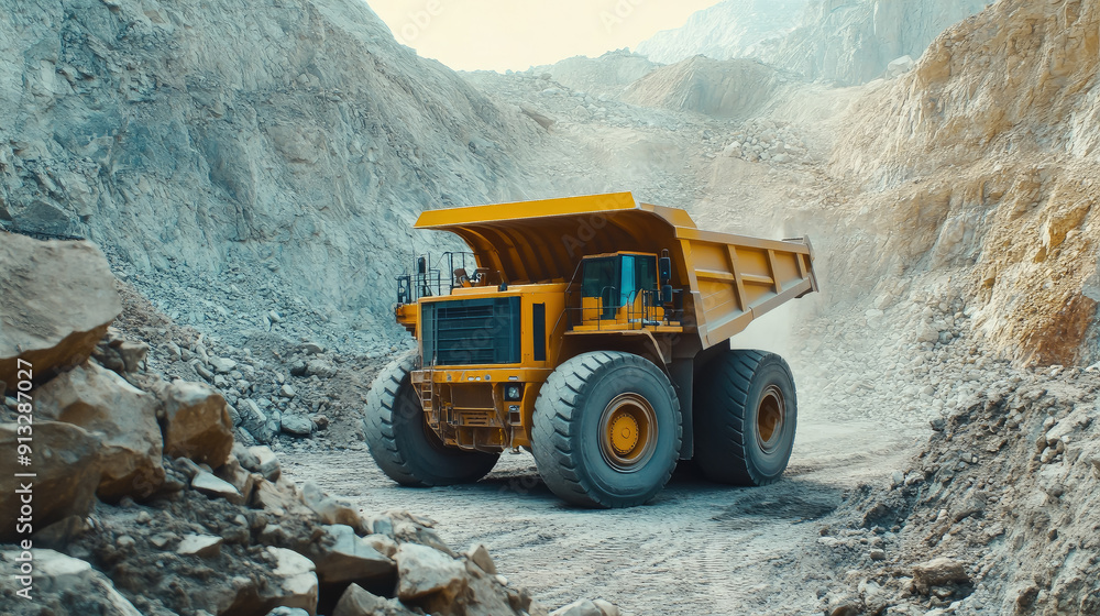 large mining truck working in a mine, quarry, pit, minerals, coal, rocks, transport, transport, huge yellow car, equipment, ore, soil, crushed stone, industry, gypsum, clay, granite, graphite, wheels large mining truck working in a mine, quarry, pit, minerals, coal, rocks, transport, transport, huge yellow car, equipment, ore, soil, crushed stone, industry, gypsum, clay, granite, graphite, wheels