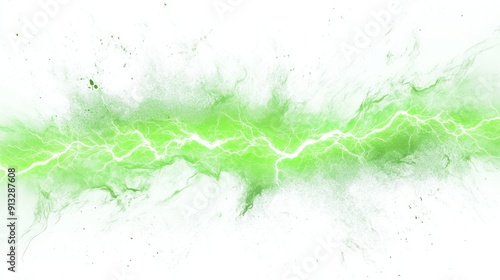 Green Lightning Abstract Design