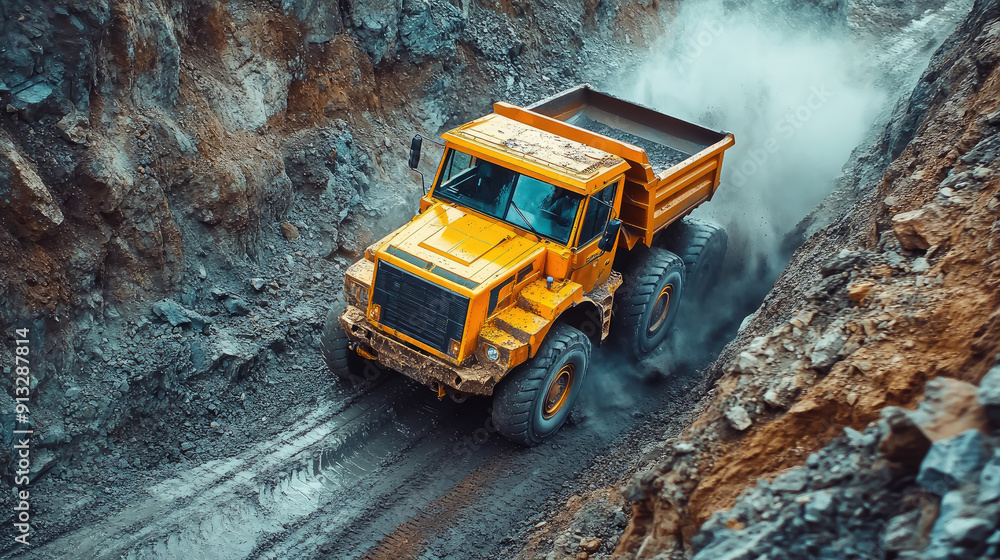 large mining truck working in a mine, quarry, pit, minerals, coal, rocks, transport, transport, huge yellow car, equipment, ore, soil, crushed stone, industry, gypsum, clay, granite, graphite, wheels large mining truck working in a mine, quarry, pit, minerals, coal, rocks, transport, transport, huge yellow car, equipment, ore, soil, crushed stone, industry, gypsum, clay, granite, graphite, wheels