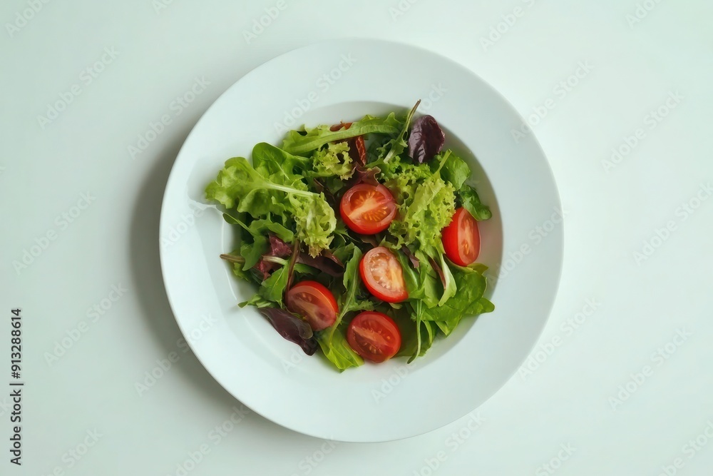 Fresh Green Salad with Cherry Tomatoes, A Healthy and Delicious Meal Fresh Green Salad with Cherry Tomatoes, A Healthy and Delicious Meal