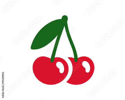 Cherry icon. Vector cherry illustration.