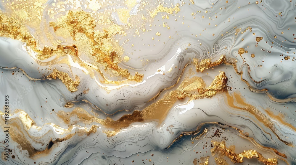 Luxurious Abstract Art with Singapore Theme Featuring White and Gold Elements and Birds on a Sophisticated Background Luxurious Abstract Art with Singapore Theme Featuring White and Gold Elements and Birds on a Sophisticated Background