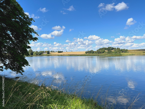 Принти на полотні sommerliche Landschaft am Roskilde Fjord