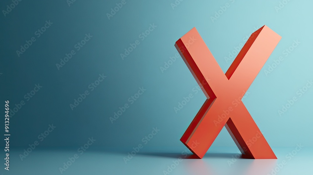 Fototapeta premium Abstract 3D check mark sign with copy space, ideal for indicating correctness or validation in designs.