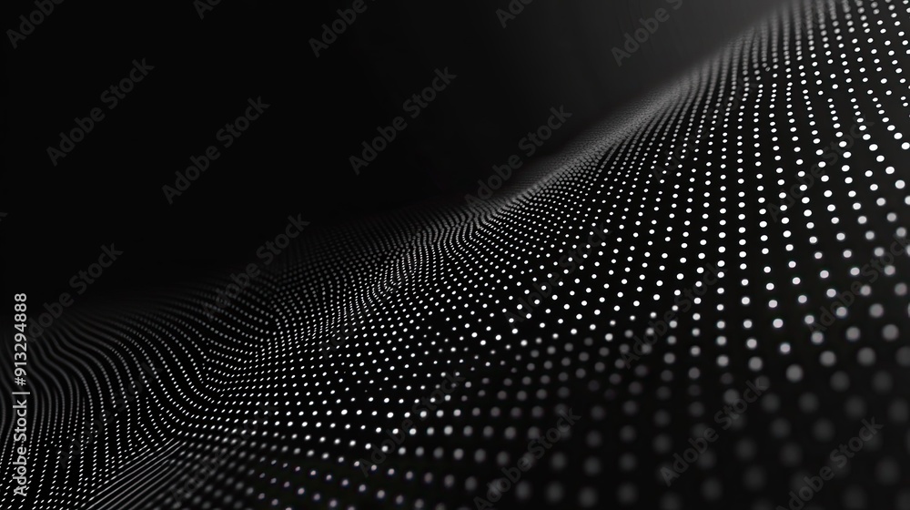 Abstract halftone dotted black background with gradient, great for tech-themed designs and marketing materials. Abstract halftone dotted black background with gradient, great for tech-themed designs and marketing materials.